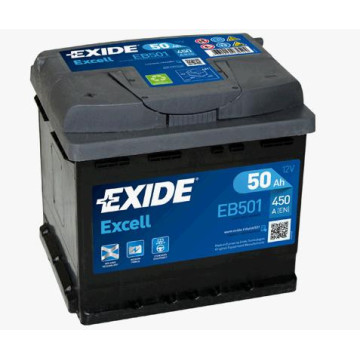 Exide Excell 12V 50Ah 450A, EB501