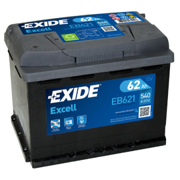 Exide Excell 12V 62Ah 540A, EB621