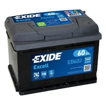 Exide Excell 12V 60Ah 540A, EB602