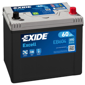 Exide Excell 12V 60Ah 390A, EB604