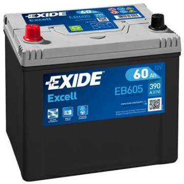 Exide Excell 12V 60Ah 390A, EB605