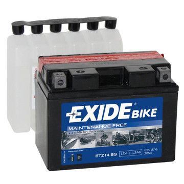 Exide Bike AGM - Maintenance Free 12V 12Ah 135A, YTZ14-BS