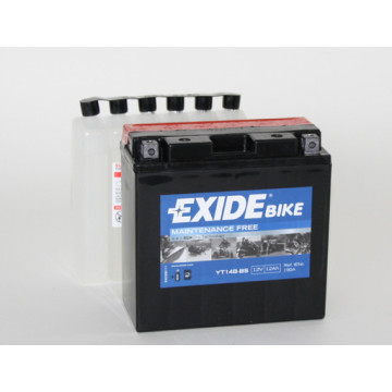 Exide Bike AGM - Maintenance Free 12V 12Ah 135A, YT14B-BS